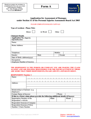 Application for Assessment of Damages