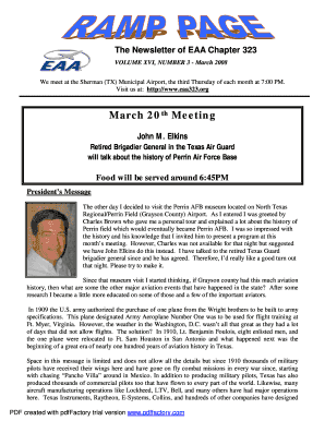 March 20 Meeting - EAA Chapter 323 - eaa323