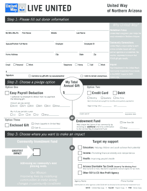 United Way Donation Form