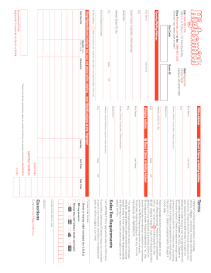 Highsmith Order Form