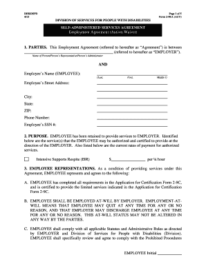 29-EAAUT Self-Administered Services Employment Agreement AUTdoc - hspolicy utah