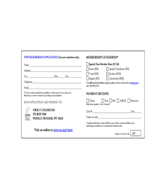 Trout Unlimited Membership Application