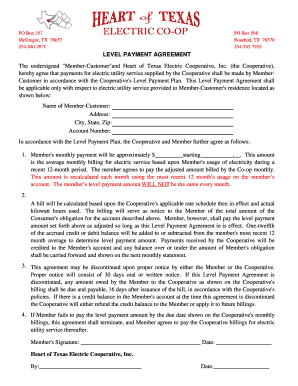 Level Payment Agreement