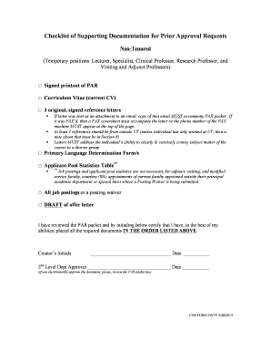 CNS-NTT - PAR Checklist