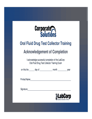 Oral Fluid Drug Test Collector Training Completion