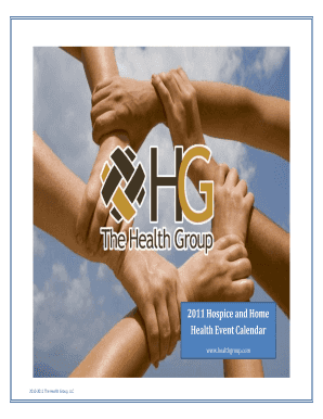 Event calendar template for website - 2011 Hospice and Home Health Event Calendar