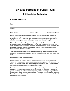 Beneficiary IRA Designation Form