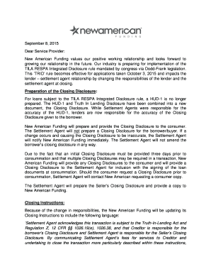 Hud 1 statement vs closing disclosure - Preparation of the Closing Disclosure