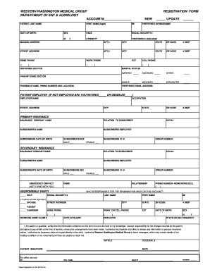 Western Washington Medical Group Registration Form