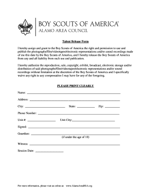 Talent Release Form