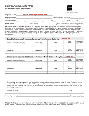 Beneficiary Designation Form