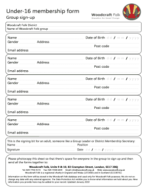Under-16 Membership Form