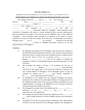 supplementary mortgage deed