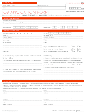 Job Application Form