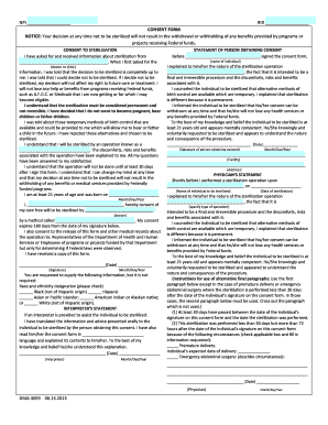 Consent to Sterilization Form