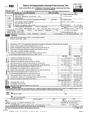 Form 990 Return of Organization Exempt From Income Tax