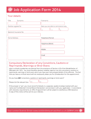 Job Application Form