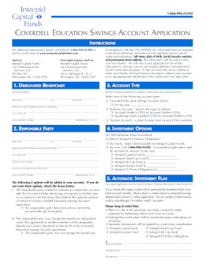 Coverdell Education Savings Account Application