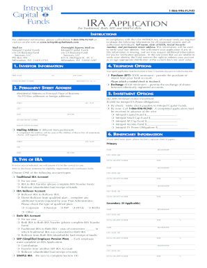 IRA Application Form