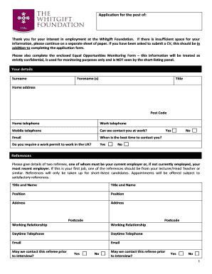 Employment Application Form