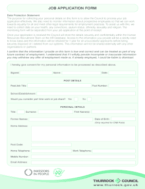 Job Application Form
