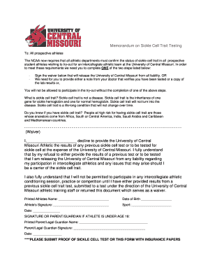 Sickle Cell Trait Testing Waiver