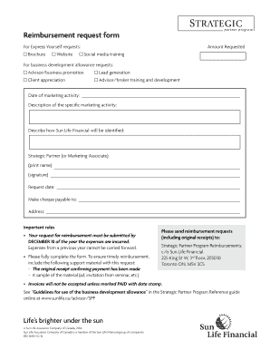 Sun Life Reimbursement Request Form