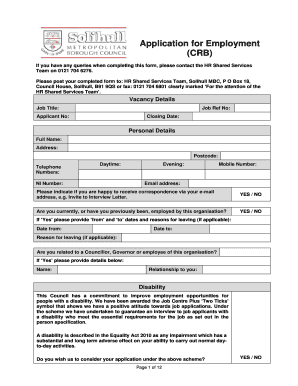 Application for Employment