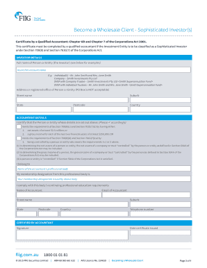 Wholesale Client Application Form