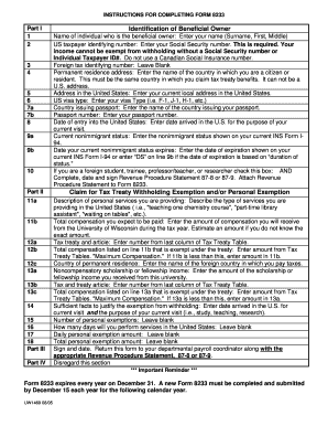 Form 8233 Tax Treaty Exemption