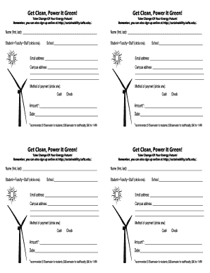 Tufts University Clean Energy Choice Form
