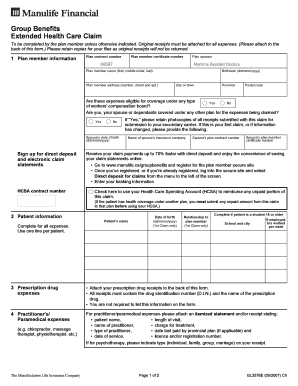 Extended Health Care Claim Form