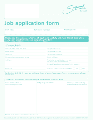 Job Application Form