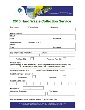 Hard Waste Collection Service Application