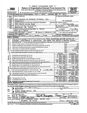 IRS Form 990 2012