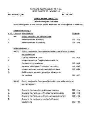 Food Corporation of India Employee Welfare Scheme Form