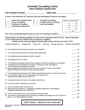 Client Feedback Questionnaire