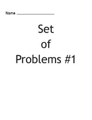 Name Set of Problems 1 - sternbuffalostateedu - stern buffalostate