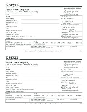 K-State Shipping Form