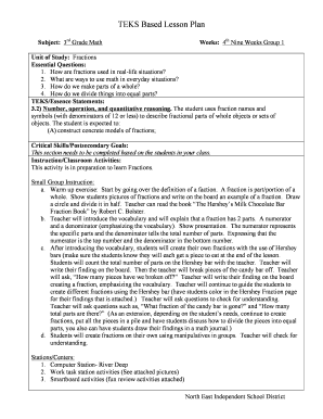 3rd Grade Math Fractions Lesson Plan