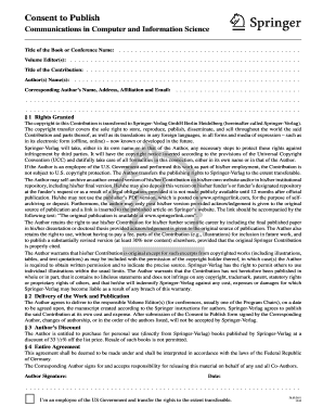 Consent to Publish Form