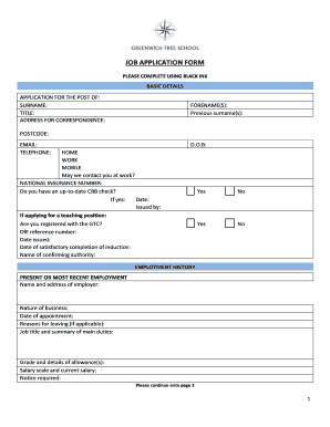 Job Application Form