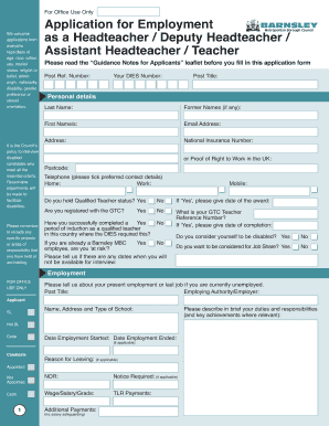 Application for Employment