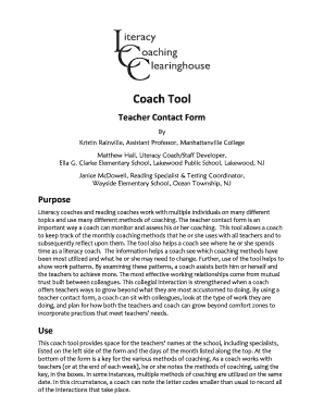 Teacher Contact Form