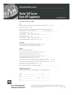 ACE Recreational Marine Insurance Charter Self-Survey