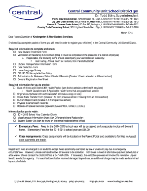Illinois Student Enrollment Form