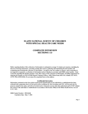 National Survey of Children with Special Health Care Needs