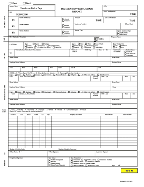 Henderson Police Incident Investigation Report