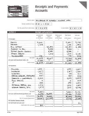 Charity Receipts and Payments Form