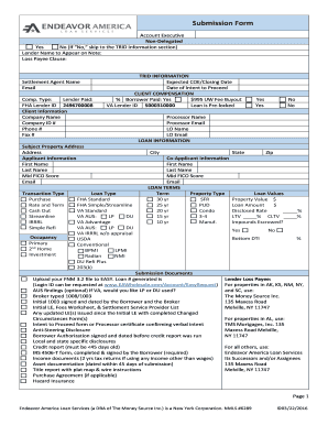 FHA Loan Submission Form